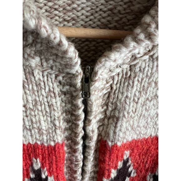 Vintage Premium Knit Diamond pattern Zip Up Sweater Size Womans Medium 18x27 - Picture 4 of 7